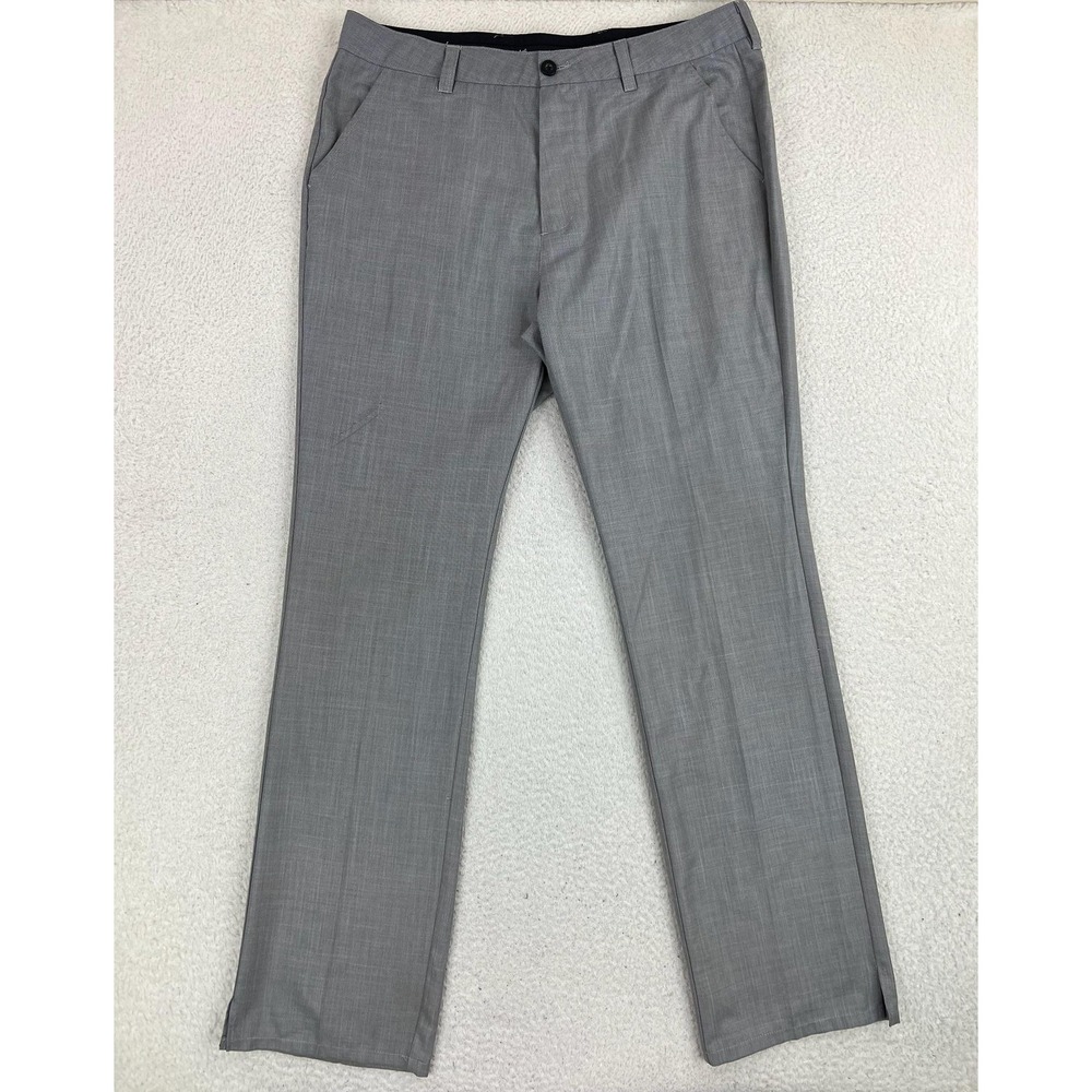 Travis Mathew Pants Mens 36x33 Gray Stretch Microfiber Golf Chino Casual Office